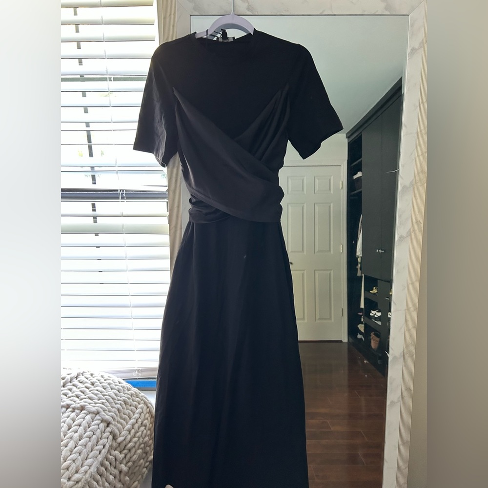 Satin wrap dress